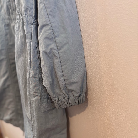 Banana Republic Women's SZ S Trench Coat Jacket Adjustable Waist Light Green - Picture 14 of 14